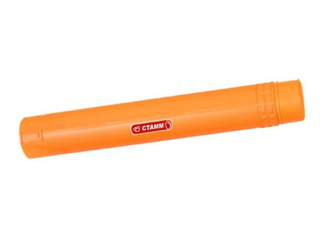 Тубус для чертежей "СТАММ" D=60 мм L400-700 мм, телескопический, оранжевый/красный