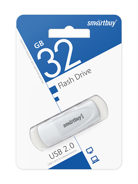 Флэш-диск Smart Buy USB Flash 032GB Scout White