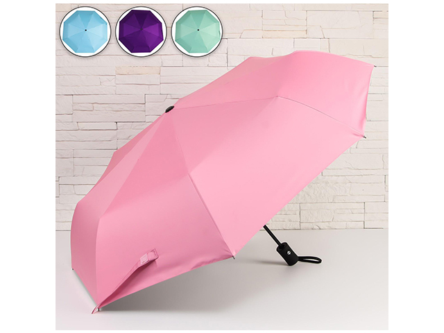Зонт женский, автомат "Colors", ветроустойчивый, солнцезащитный, R48  8 спиц, сатин