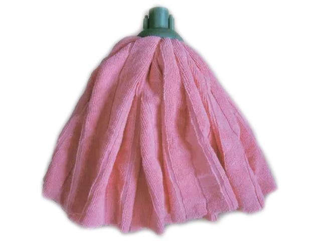 Насадка для швабры МОП "МультиПласт. Умничка" 120г. юбка розовая, с резьбовым