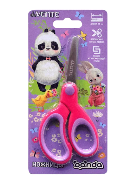Ножницы детские deVENTE "Panda" 13cм, прорезиненные ручки