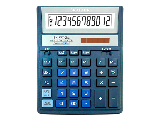 Калькулятор настольный "SKAINER" SK-777XBL 12 разр.