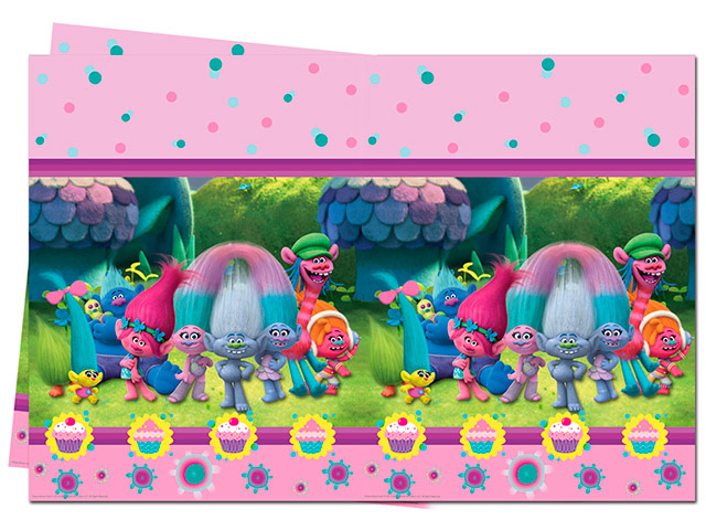 Скатерть полиэтиленовая "Тролли" 120x180см