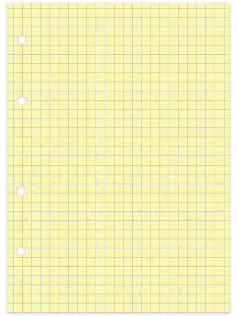 Сменный блок к тетради на кольцах, А5 80 листов, клетка BRAUBERG, "Желтый", 403257