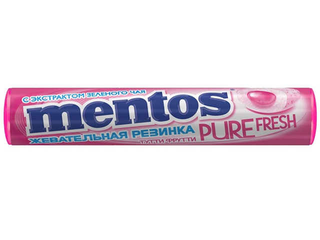 Жевательная резинка "Mentos Pure Fresh" Тутти-Фрутти 15,5г