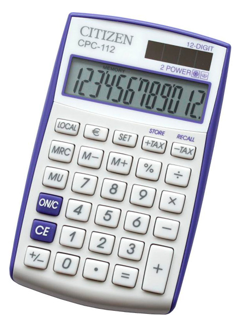 Калькулятор карманный "CITIZEN" СPС-112VPU 12 разр.