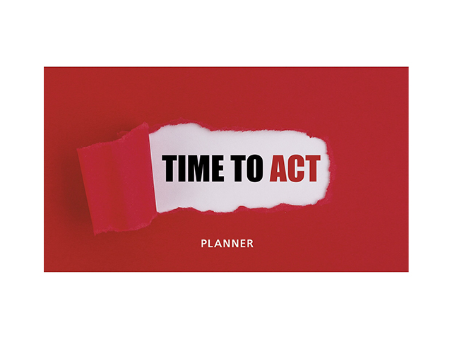 Планинг недатированный (карманный) 64 листа Listoff "Time to act", обл. интегральная