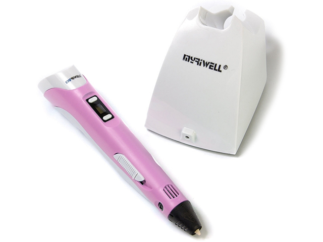 Набор для детского творчества Myriwell "3D ручка" 3 цвета, розовая