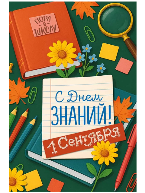 Открытка А5 "1 Сентября! С Днем знаний!"