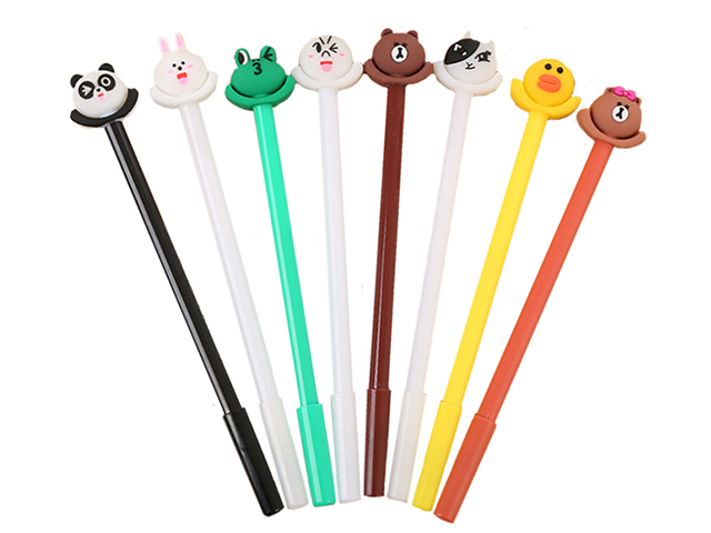 Ручка гелевая Centrum "Животные" 0,5мм, синий, 4 дизайна