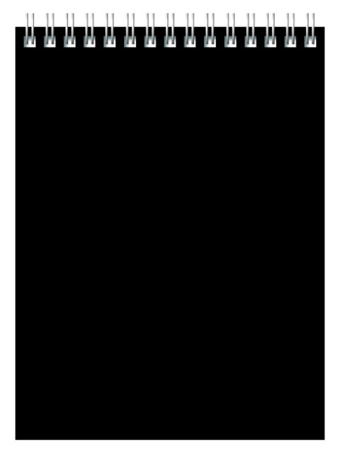 Блокнот А6 60 листов клетка БиДжи "Для Конференций (чёрный)", обл. картон, на гребне