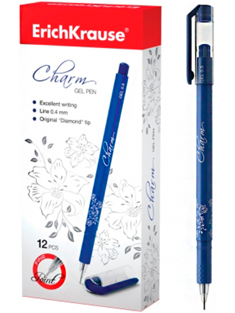 Ручка гелевая Erich Krause "Charm" 0,5 мм, синяя