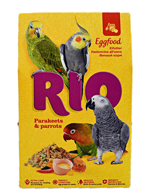 Корм "RIO" для крупных и средних попугаев, яичный 250 г