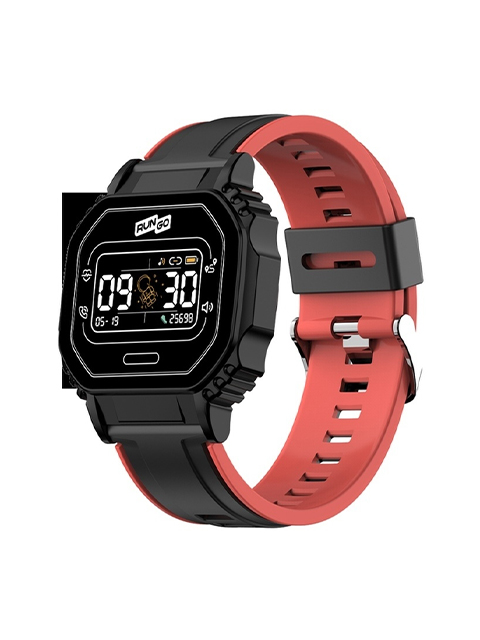Смарт-часы RUNGO W4, с bluetooth функцией, цвет черный/красный
