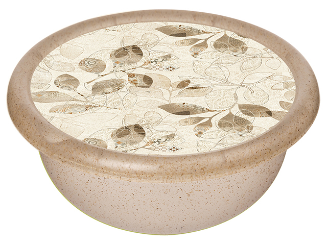 Миска "Palermo" 1,2л с крышкой с декором, пластик