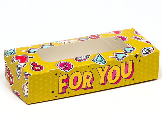 Коробка подарочная складная "For You", 17х7х4 см
