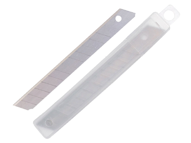Сменные лезвия ErichKrause для канц.ножей 9мм, 10 шт. в пластиковой упаковке