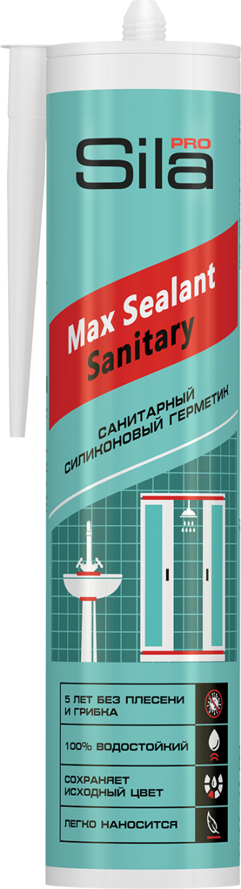 Герметик силиконовый Sila PRO Max Sealant, санитарный, бесцветный, 280мл