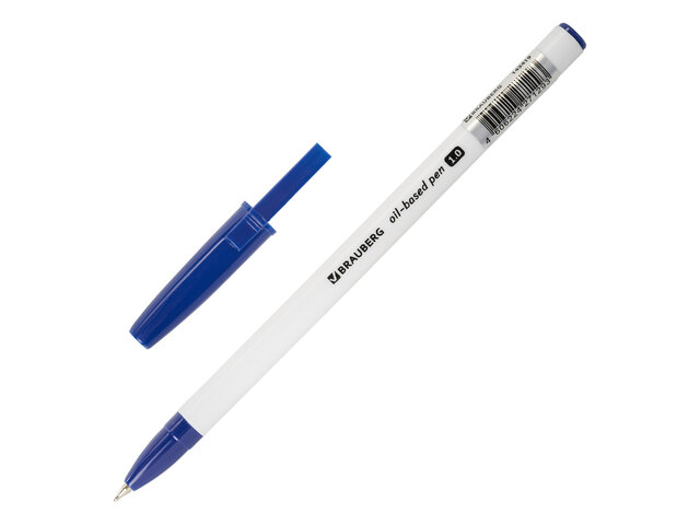 Ручка шариковая масляная BRAUBERG "Stick Medium", узел 1 мм, линия письма 0,5 мм, синяя