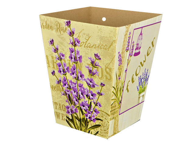 Коробка для цветов микрогофра "Прованс 2" 17,5х12,5х22 см