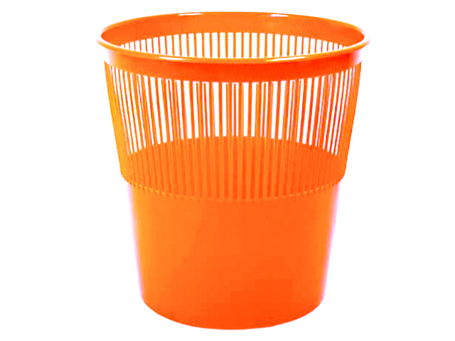 Корзина для бумаг Schreiber/Tukzar, 12л пластиковая оранжевая флуоресцентная