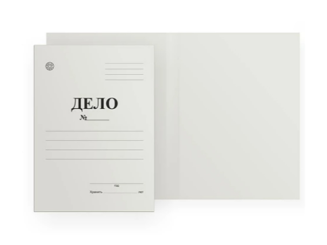 Папка-обложка "Дело" Dolce costo 320г/м2 немелованный белый