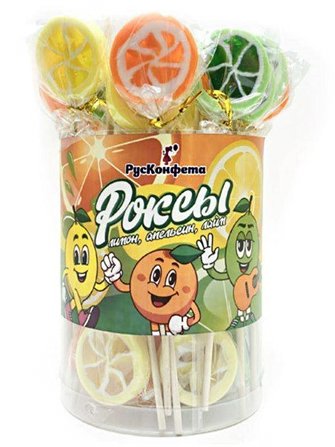  Леденцы "Роксы", лимон, лайм, апельсин 13гр, (1/35)