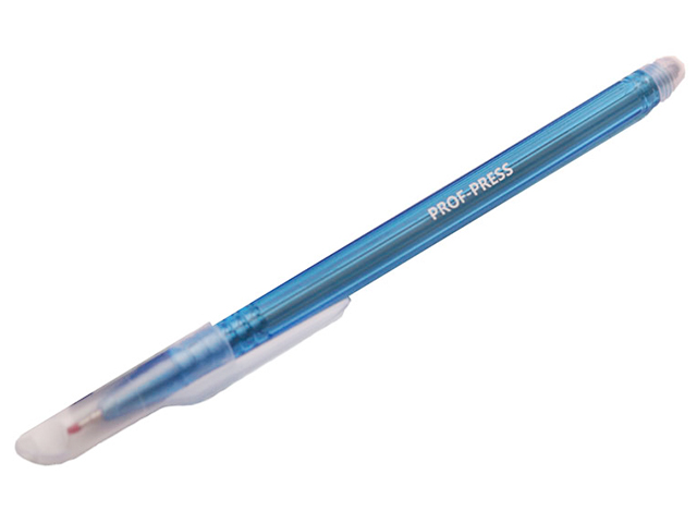 Ручка шариковая Проф-Пресс "Модерн" грип, d=0.7 mm. тонированный корпус, игольчатый наконечник, синяя