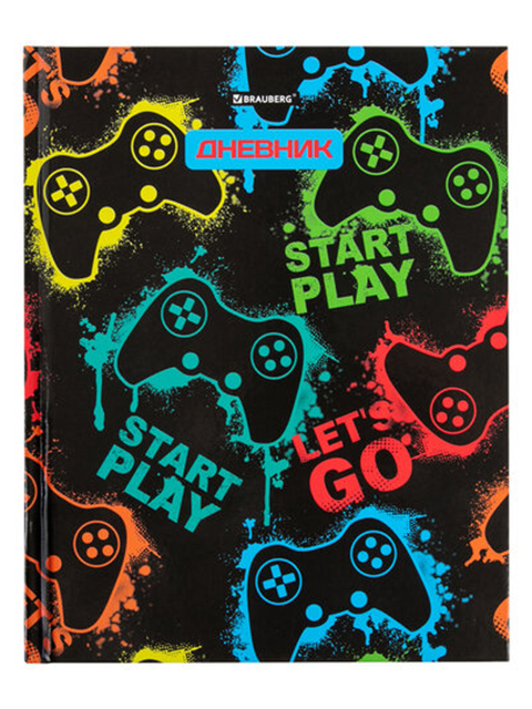 Дневник для старших классов BRAUBERG "Let's Play" твердая обложка