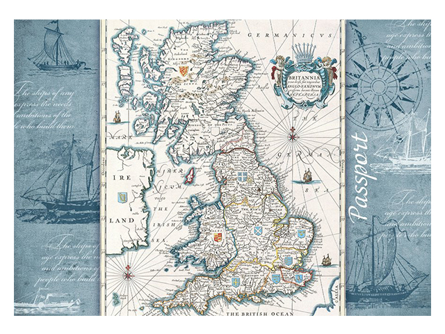 Обложка для паспорта Фора "Карта голубая" ПВХ