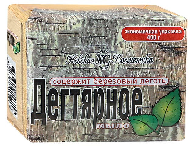 Мыло туалетное Невская косметика "Дегтярное", 100г*4шт в упаковке