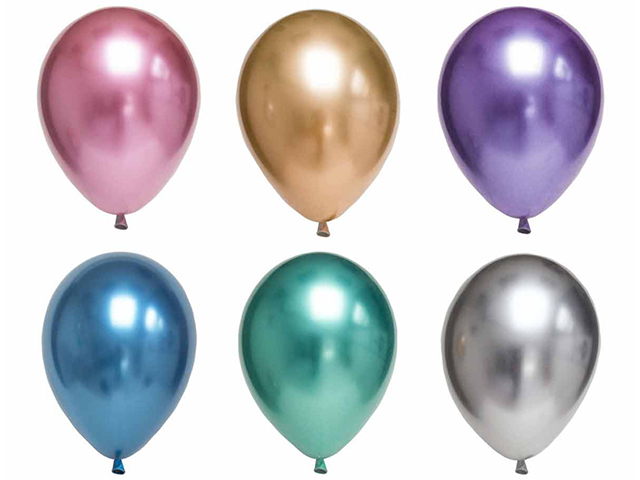 Набор воздушных шаров 30" Boomzee 6шт хром металлик