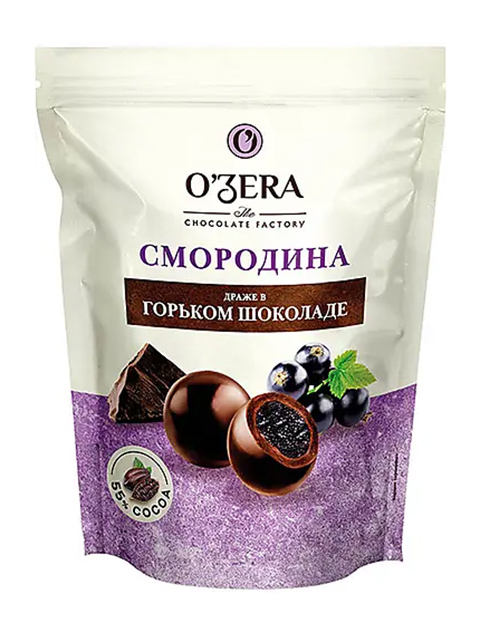 Драже "Ozera" смородина в горьком шоколаде" 150г
