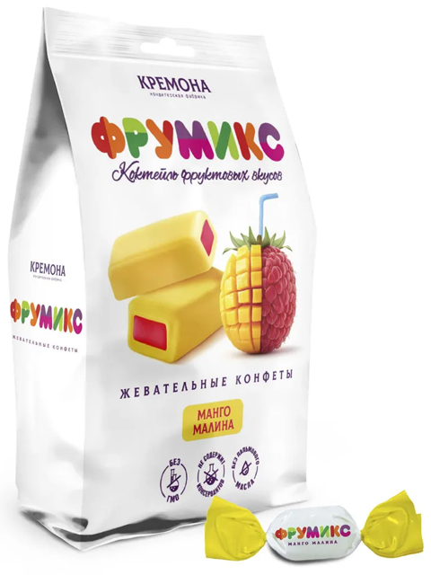 Жевательные конфеты "Фрумикс" манго-малина 150г