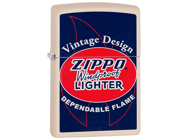 Зажигалка "ZIPPO" VINTAGE, с покрытием Cream Matte