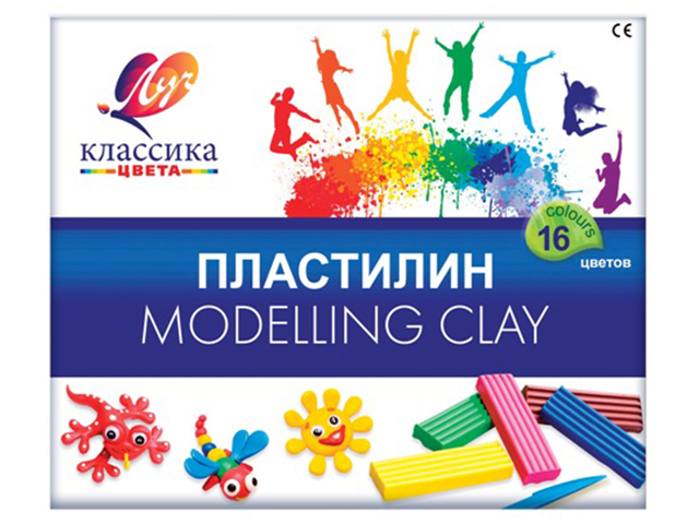 Пластилин Луч "Классика" 16 цветов