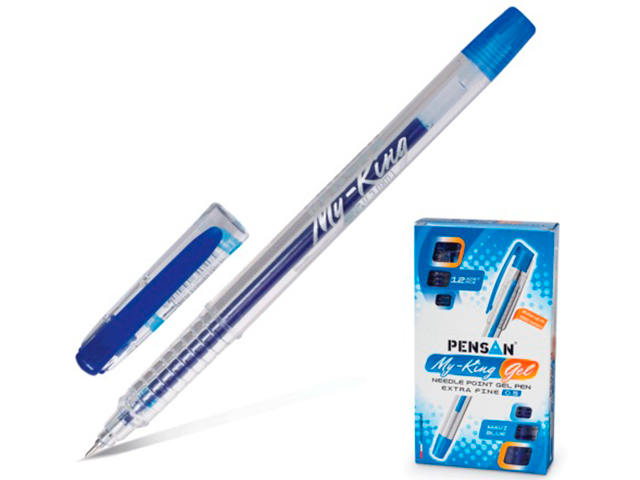 Ручка гелевая Pensan "My king gel" 0,5 мм, синяя
