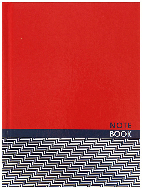 Записная книжка А6+, 48 листов "Notebook. Красный и фактура", переплет 7 БЦ, глянцевая ламинация