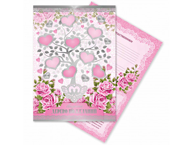 Плакат А2 "Свадебное дерево пожеланий" 