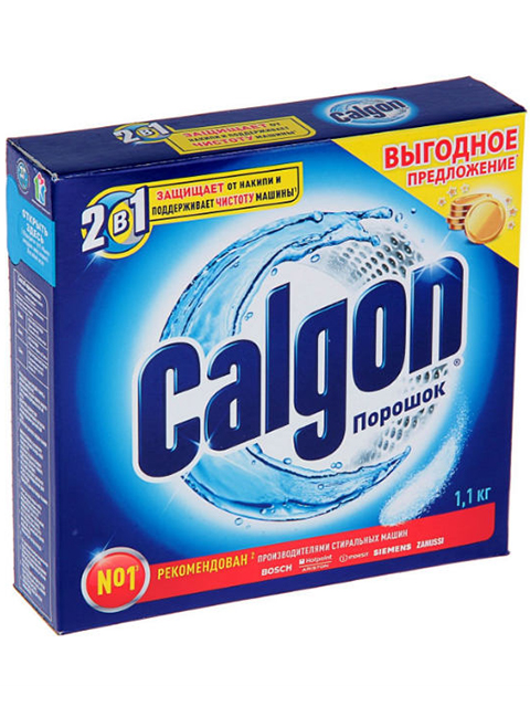 CALGON 2в1 1,1кг Средство для стиральных машин 