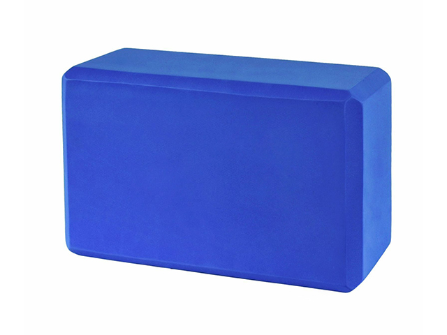 Блок для йоги 23х15х8см синий 