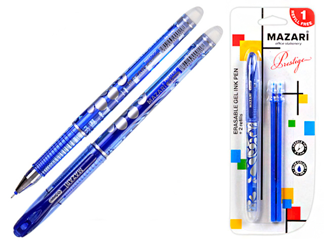 Набор Mazari "PRESTIGE" ручка гелевая со стир. чернилами+ 2 стержня, 0,5 мм , в блист.упак