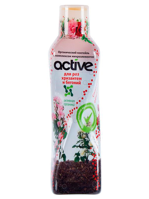 ACTIVE Для роз, хризантем и бегоний, 0,5 л, органический коктейль с комплексом микроэлементов (1/12)