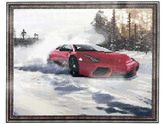 Алмазная живопись Intelligent "Снежный вираж" 40х50 см, на раме