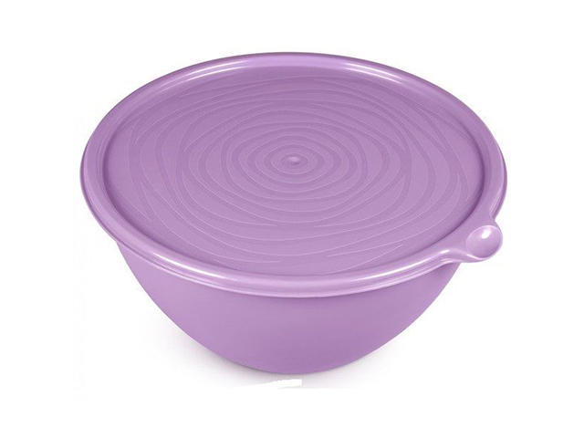 Миска-салатница 2л "Риччи" с крышкой, фиолетовая