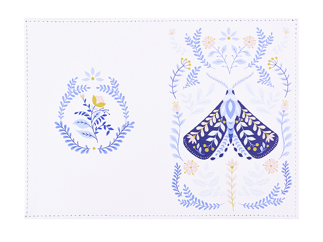 Обложка для паспорта MILAND "Бабочка Хюгге", натуральная кожа