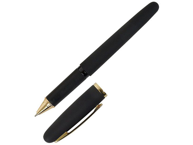 Ручка шариковая масляная LOREX "GRANDE SOFT" 0,7 мм, корпус прорезиненный черный, синяя