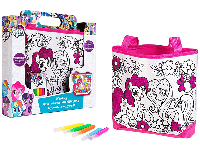 Набор для детского творчества My little pony "Сумка для росписи: Лучшие подружки" в коробке