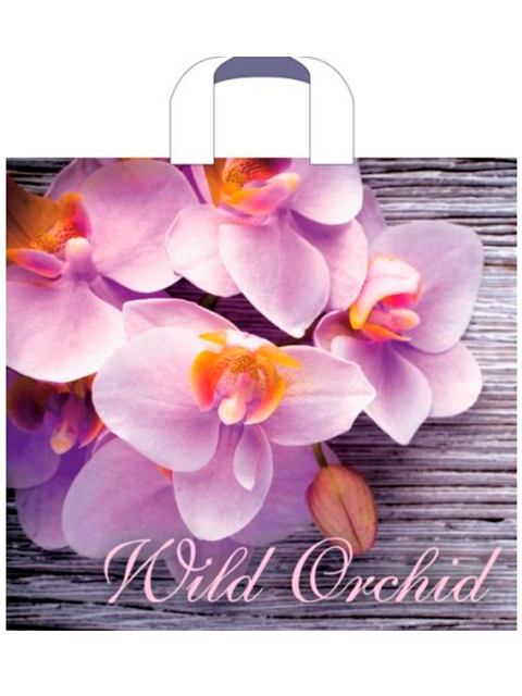 Пакет "петля" 40х36+8 Артпласт "Вкусная орхидея" 