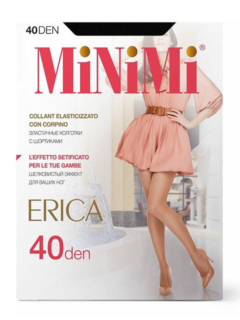 Колготки женские MiNiMi "ERICA 40" Nero 5-XL